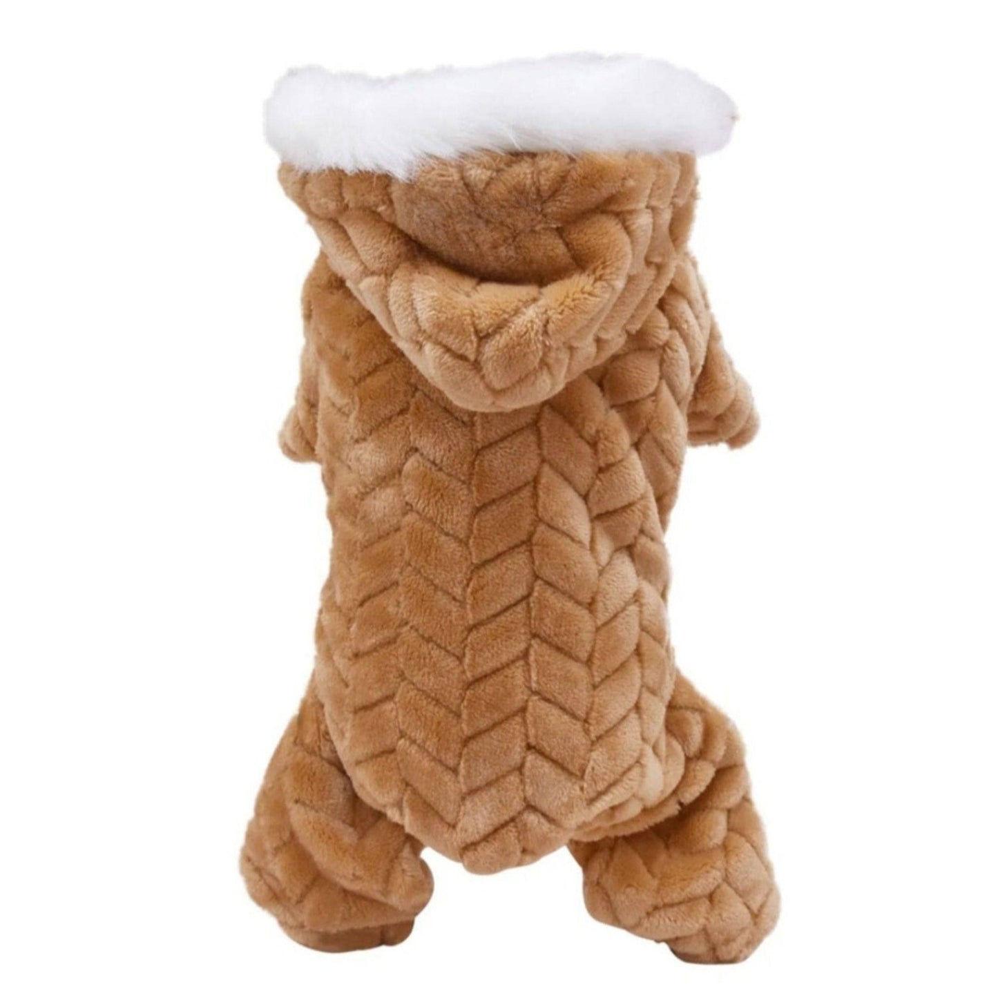 Khaki Winter Pet Dog Clothes Thicker Polyester Cotton Coat Jumpsuit Four-Legged Down Puppy Jackets - TrendyPet's Zone