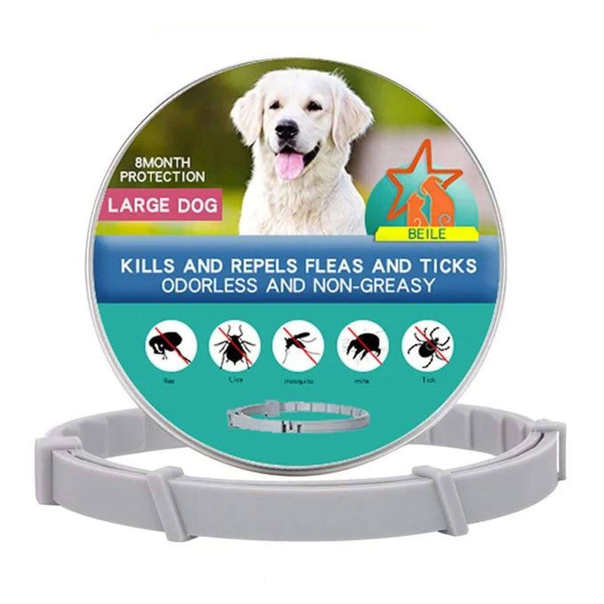 Large Dog Flea and Tick Collar, 8-Month Flea and Tick Collar TRENDYPET'S ZONE