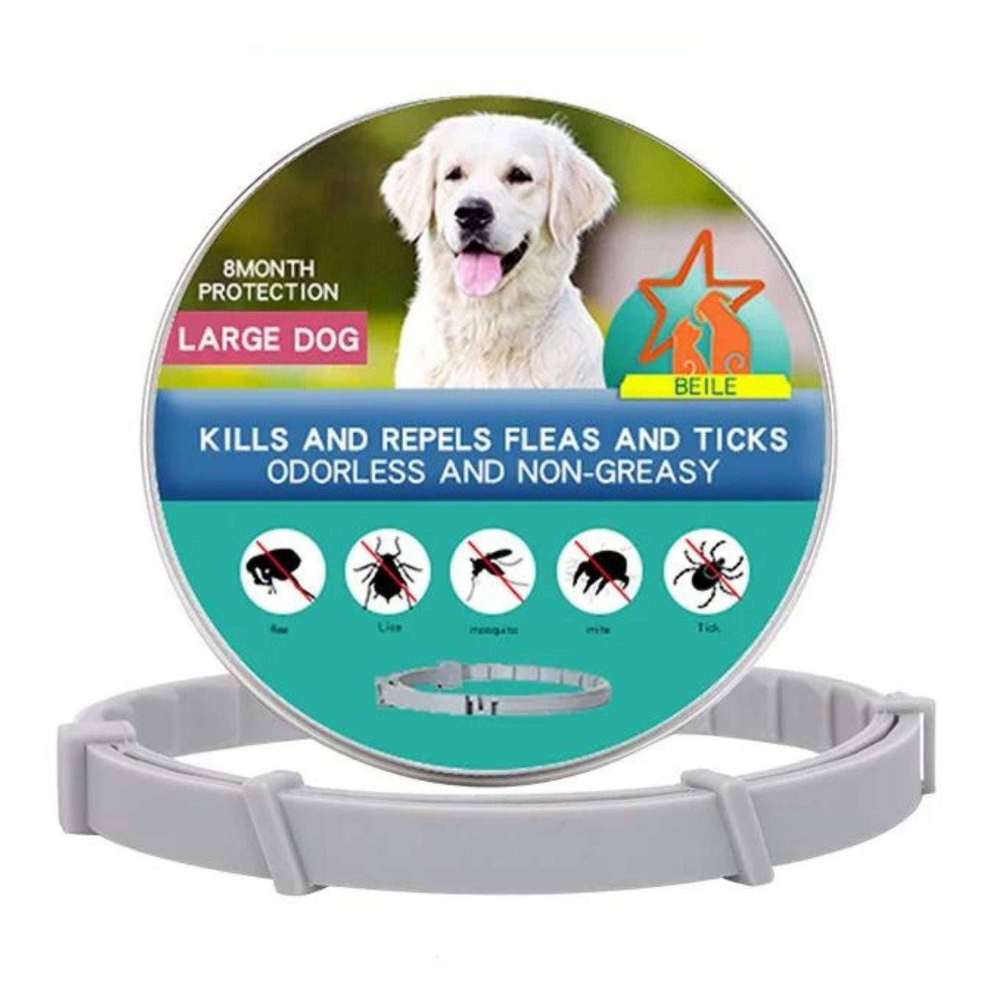 Large Dog Flea and Tick Collar, 8-Month Flea and Tick Collar TRENDYPET'S ZONE