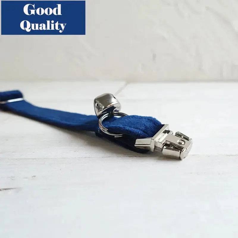 Light Blue Cat Small Dog Collar with Bell Personalized Engraving ID Tag Nameplate Kitten Collars Necklace Small Dogs Puppy Bulldog Chihuahua Yorshire TRENDYPET'S ZONE