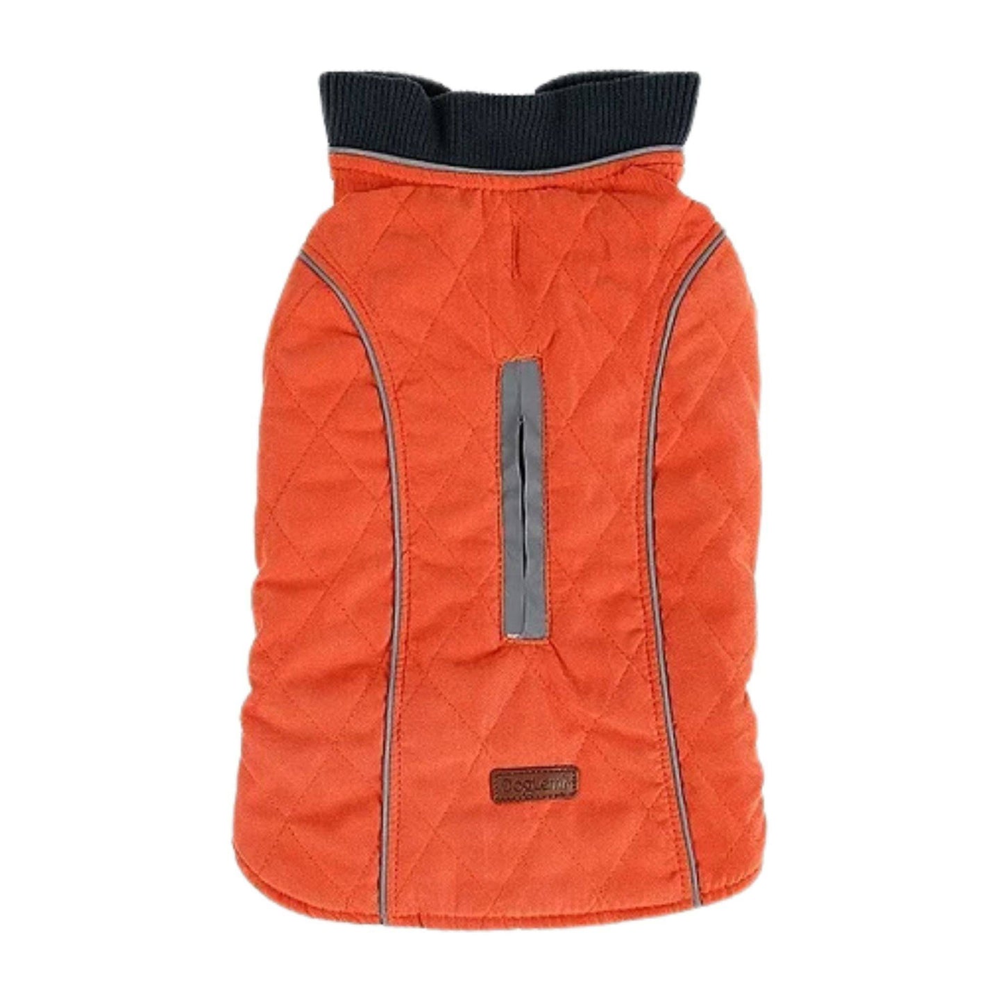 Orange Cozy Quilted Dog Coat Warm Jacket Retro Thick Vest - TrendyPet's Zone