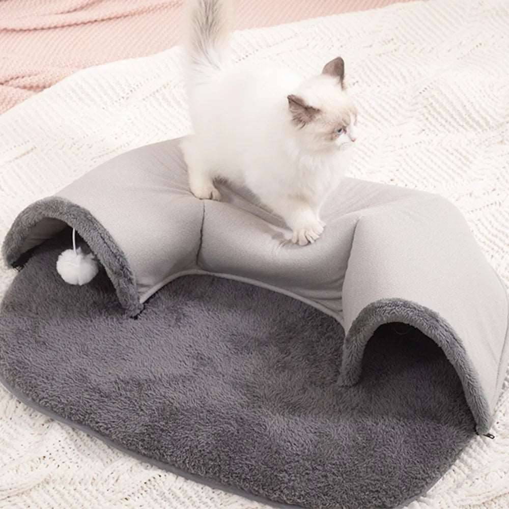 Pet Cat Tunnel Interactive Play Toy Kitten Bed Nest Dual Use Tunnels Indoor Toys House TRENDYPET'S ZONE