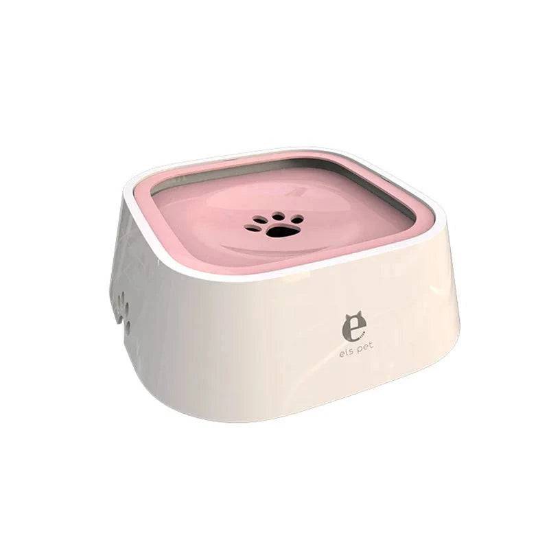 Pink (1.5L) Pet Dog Cat Floating Water Bowl Drinker Not Wet Mouth Splash Water Not Sprinkler Water Dispenser Portable Bowl - TrendyPet's Zone