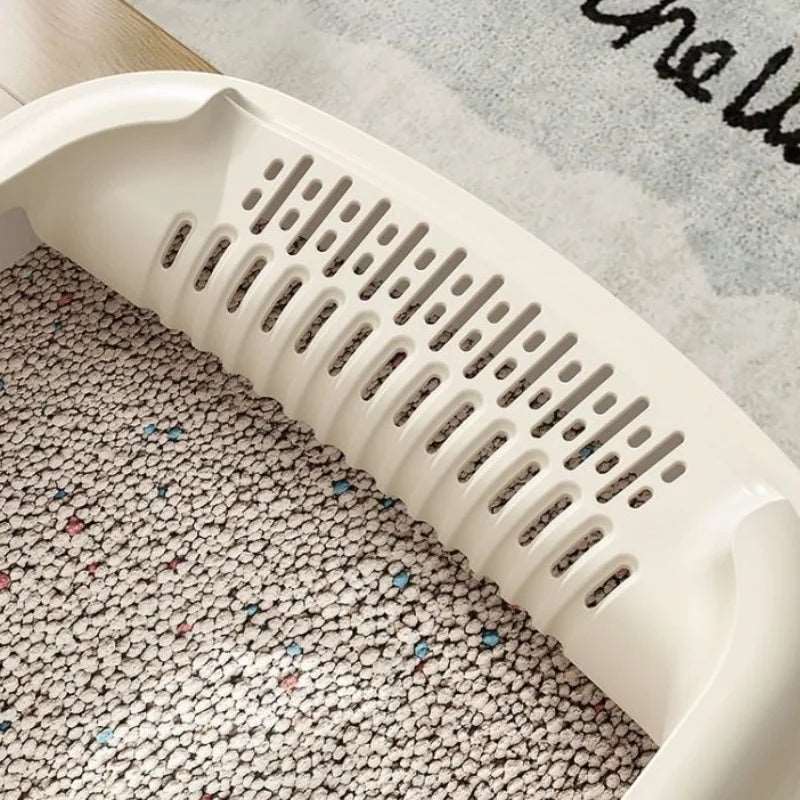 Pink TrendyPet's Zone cat litter box with anti-splash design, suitable as a kitten toilet tray or pet sandbox.
