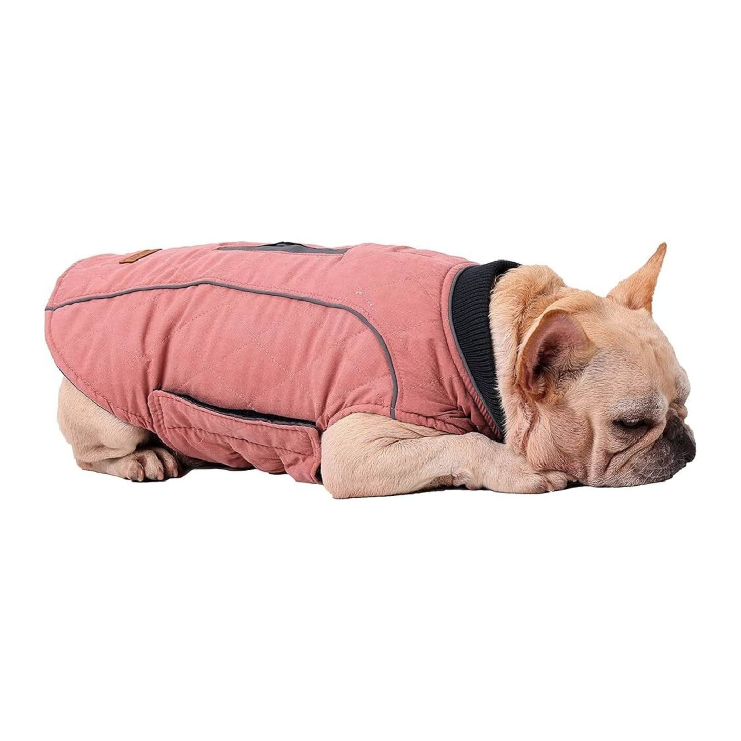 Pink Cozy Quilted Dog Coat Warm Jacket Retro Thick Vest - TrendyPet's Zone