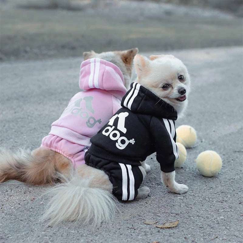 Pink Dog Hoodies Winter Pet Jumpsuit Pajamas Four Legged TRENDYPET'S ZONE