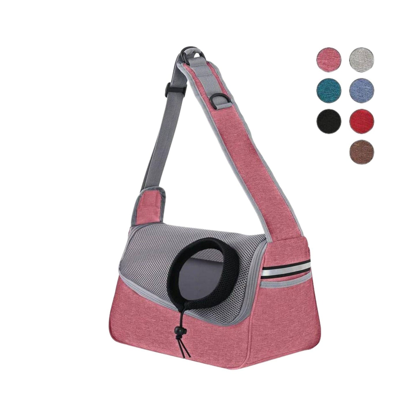Pink Portable Bag Pet Crossbody Bag Dog Cat One Shoulder Carrier Breathable Mesh Puppy Kitten Handbag - TrendyPet's Zone