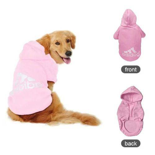 Pink Soft Fleece Pet Dog Puppy Hoodies Warm Sweatshirt Pet Costume Jacket - TrendyPet's Zone