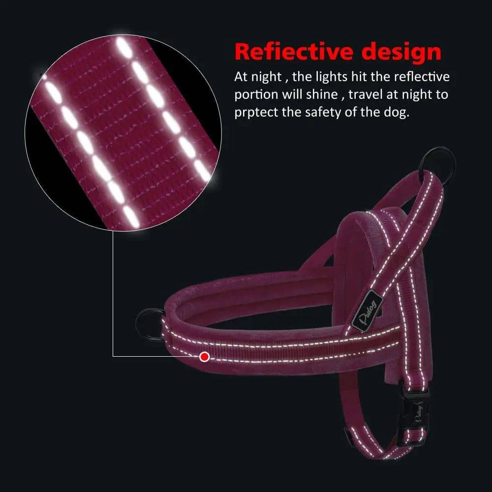 Pink Warm Harness Vest Winter Soft Padded Pet Training Adjustable For Small Large Dog Puppy - TrendyPet's Zone