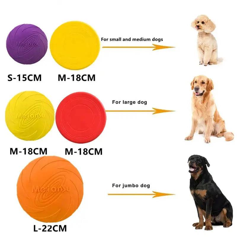 Purple Fashion Pet Dog Silicone Game Frisbeed Dog Toy Flying Discs Training Interactive Toys Pet Supplies Flying Disc 15/18/22cm - TrendyPet's Zone