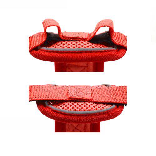 Red Dog Harness Leash Set Reflective Breathable Vest Adjustable Chest Strap - TrendyPet's Zone