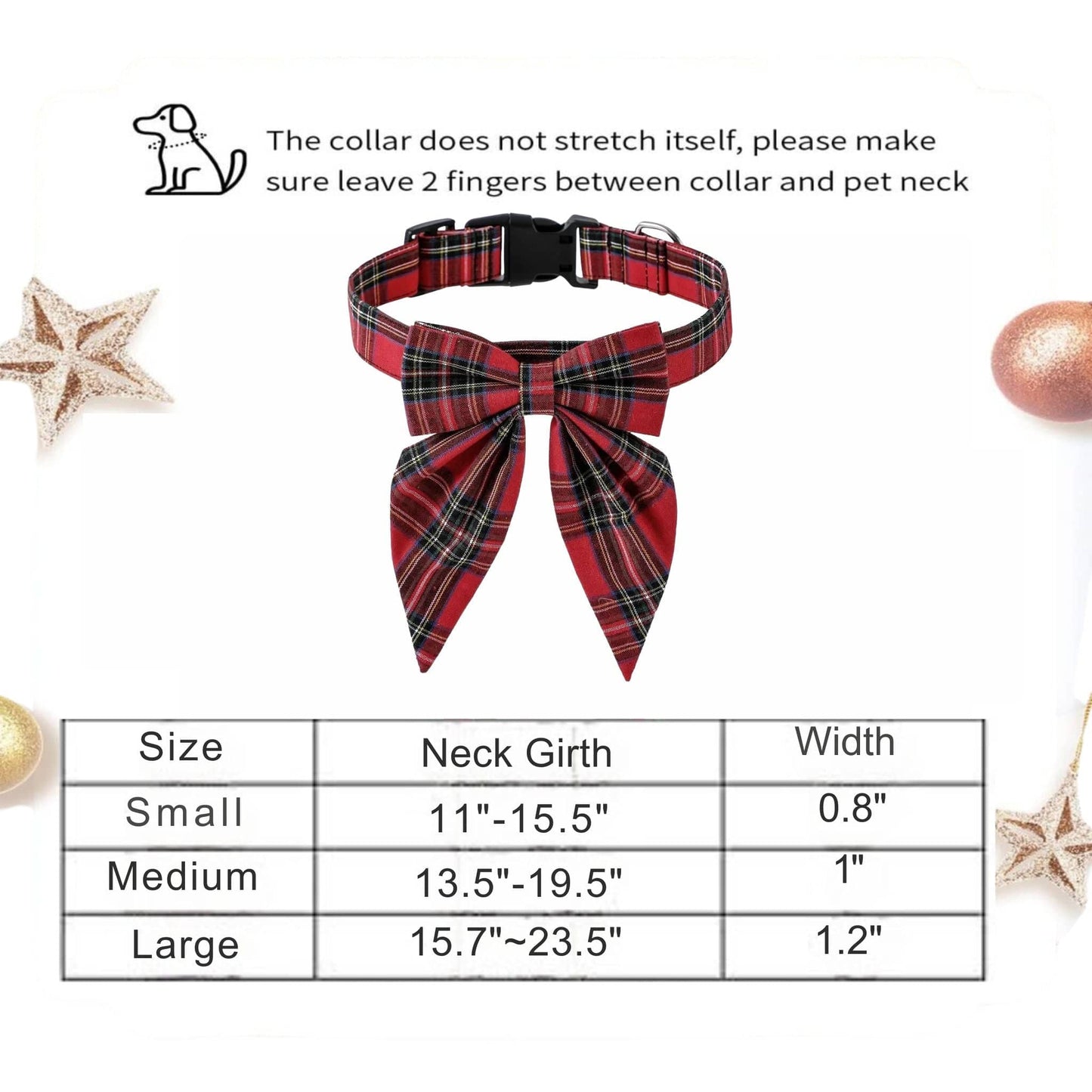 Red Lattice Christmas Pet Collar Festive Holiday Bow Design - TrendyPet's Zone