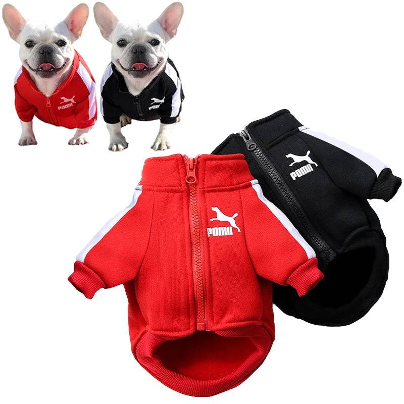 Red Luxury Dog Clothes Warm Fashion Pet Sweatshirt - TrendyPet's Zone