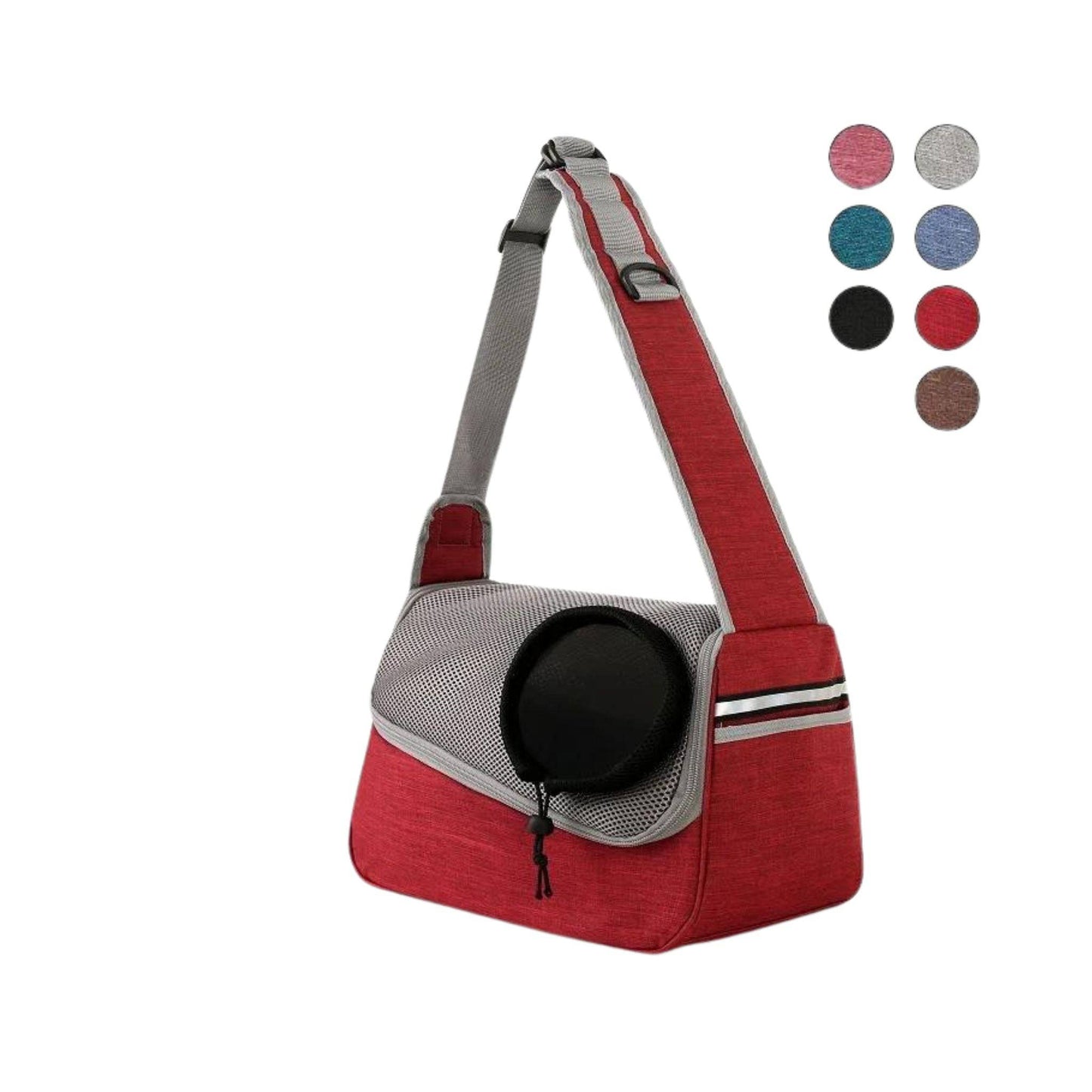 Red Portable Bag Pet Crossbody Bag Dog Cat One Shoulder Carrier Breathable Mesh Puppy Kitten Handbag TRENDYPET'S ZONE