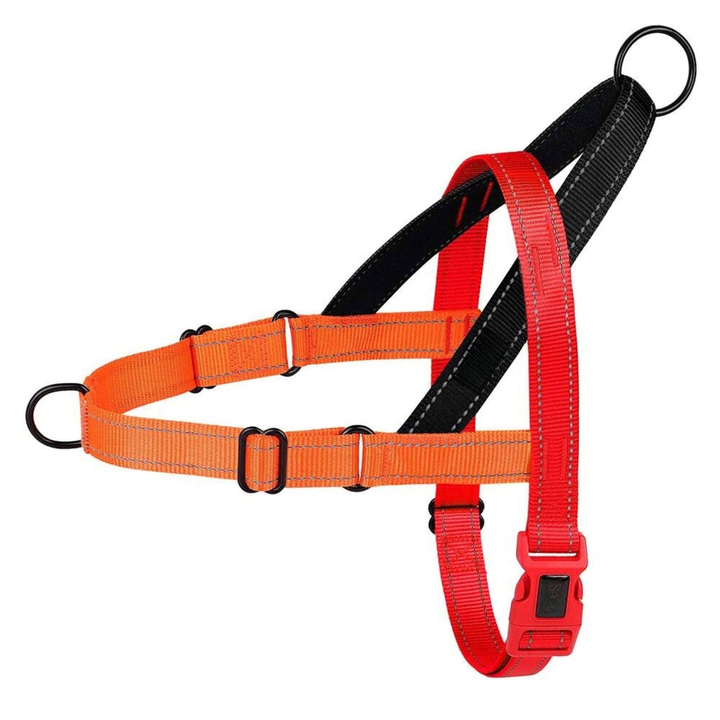Red Reflective Nylon Dog Harness Adjustable Pet Training Harnesses No Pull Puppy Walking Vest - TrendyPet's Zone