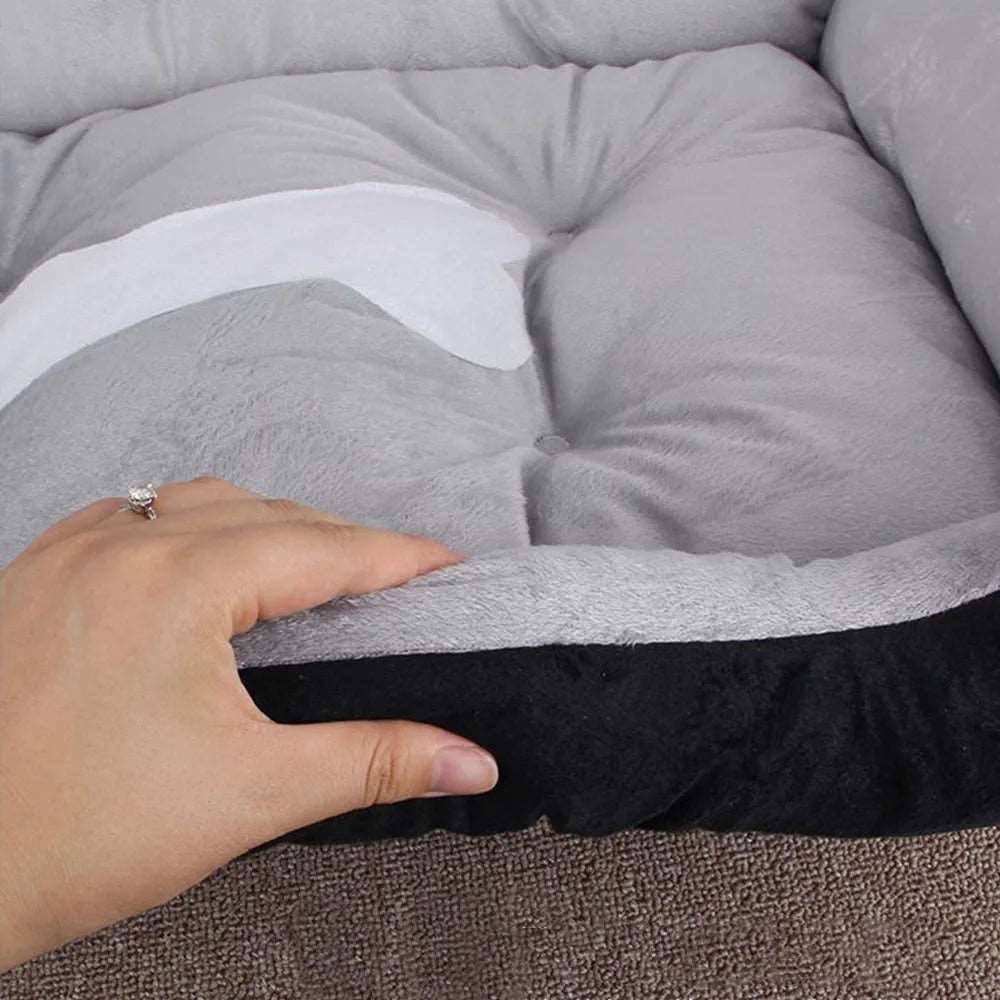 Pink cozy dog bed with soft PP cotton nest for small to large dogs, ideal for comfortable sleeping and resting.