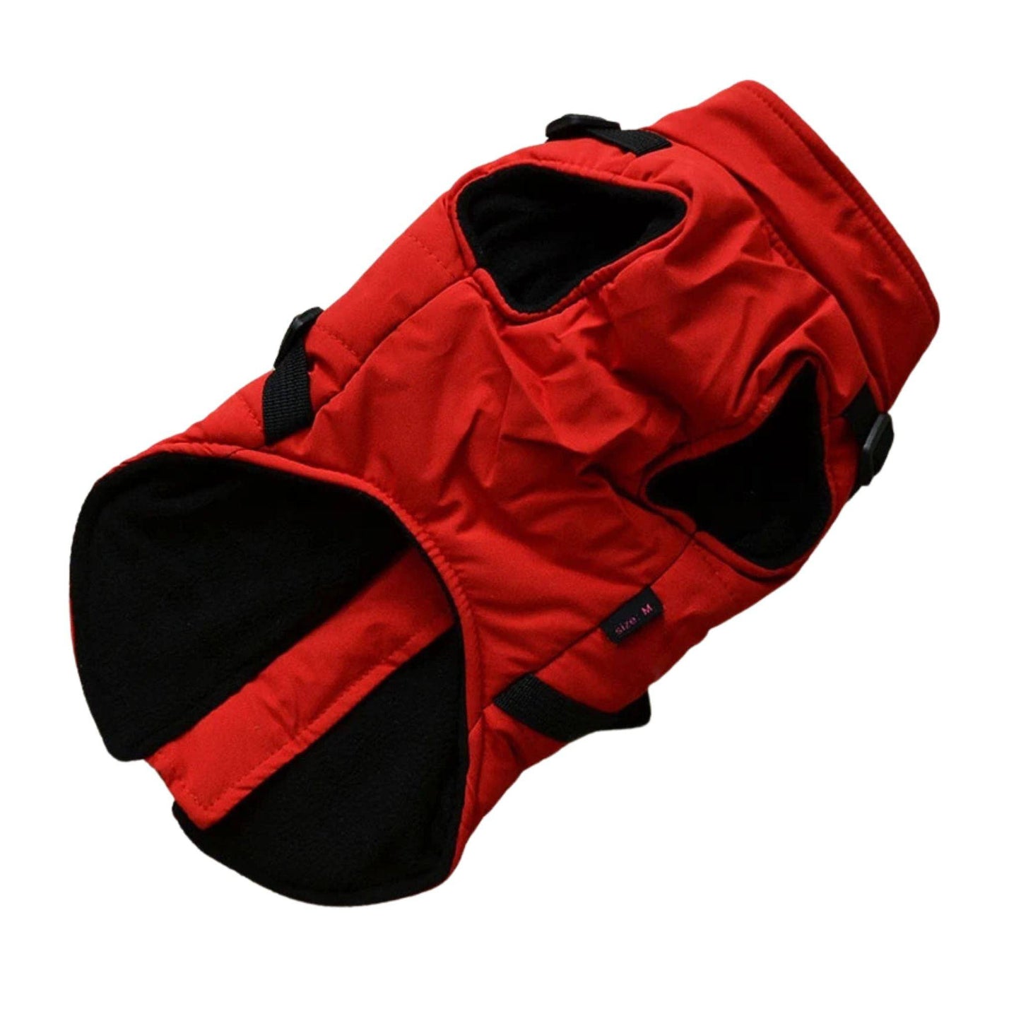 Red Waterproof Dog Vest Jacket with Harness Winter Coats - TrendyPet's Zone