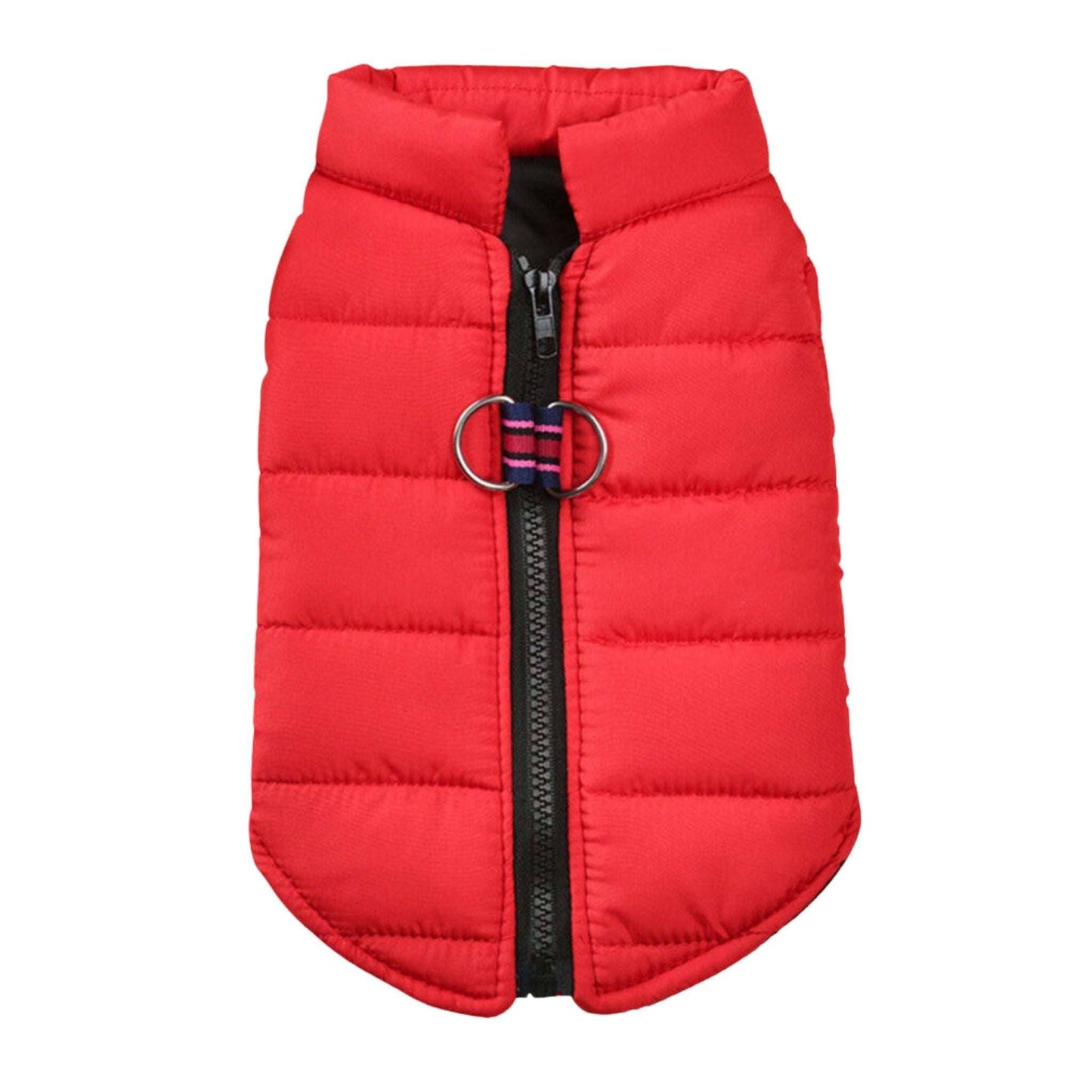 Red Windproof Pet Dog Coat Jacket Winter Warm Padded Vest - TrendyPet's Zone