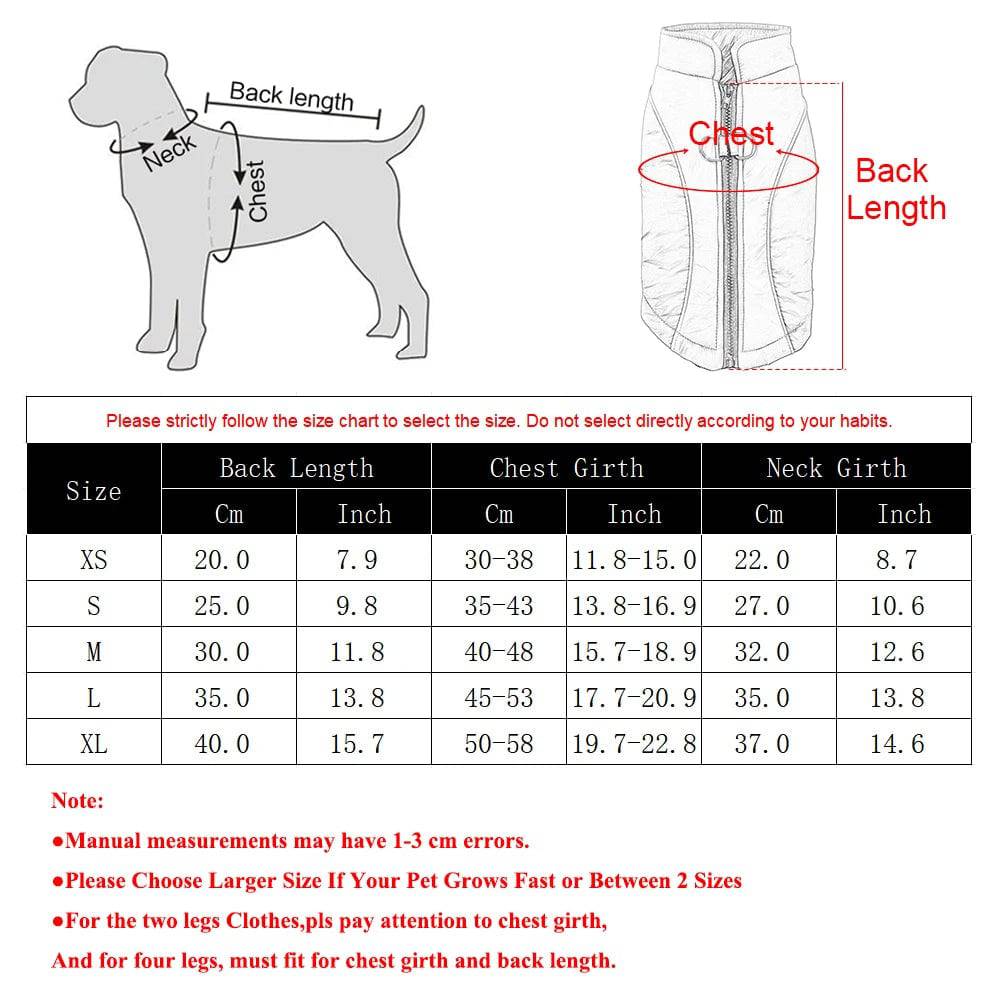 Rose Red Reflective Winter Jacket Windproof Dog Coats & Vest - TrendyPet's Zone