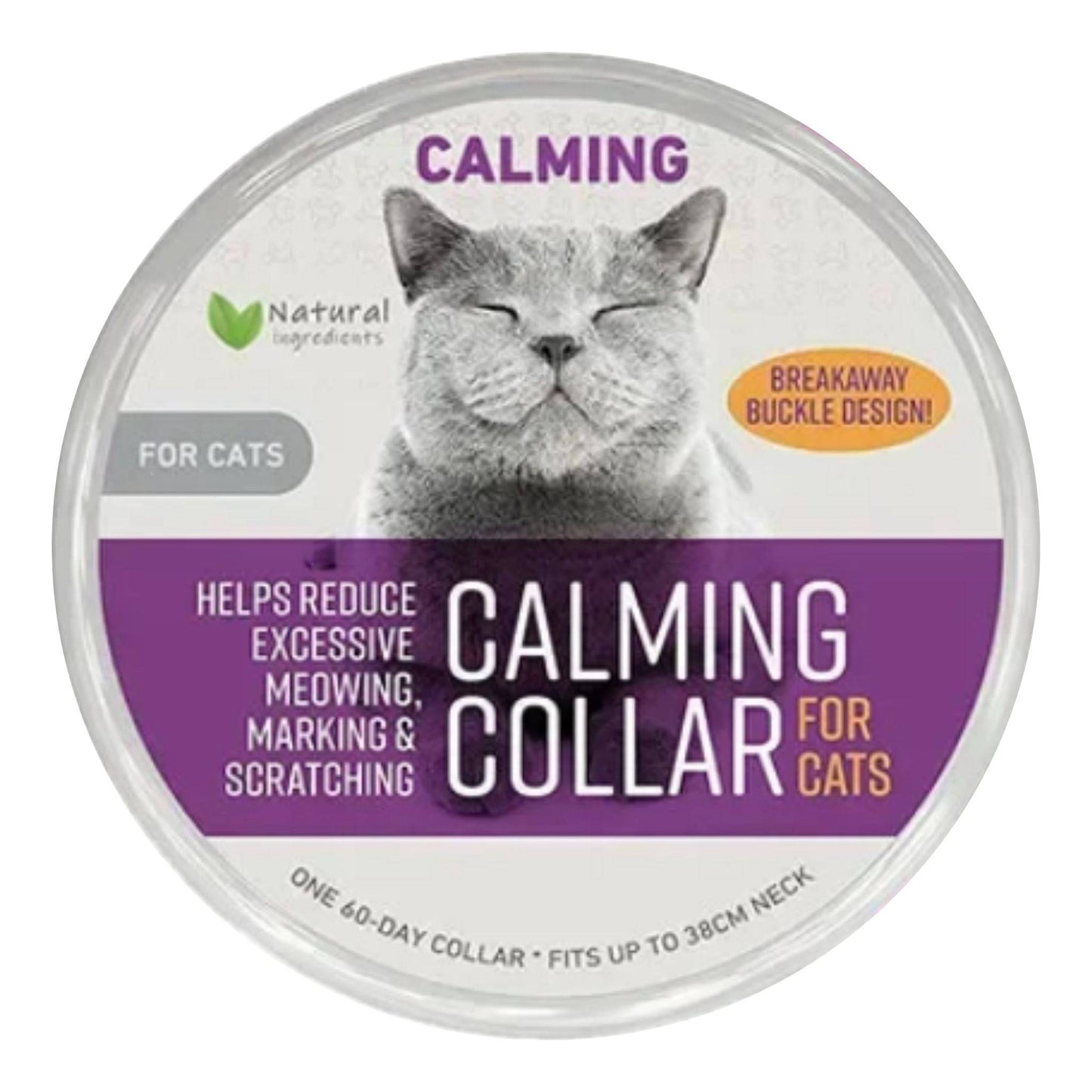Rose Red Safe Cat Calming Collar 1Pack/60Days Adjustable Anxiety Reduction Pheromone Lasting Natural Calm Pet Collar Boxed OPP Bag TRENDYPET'S ZONE
