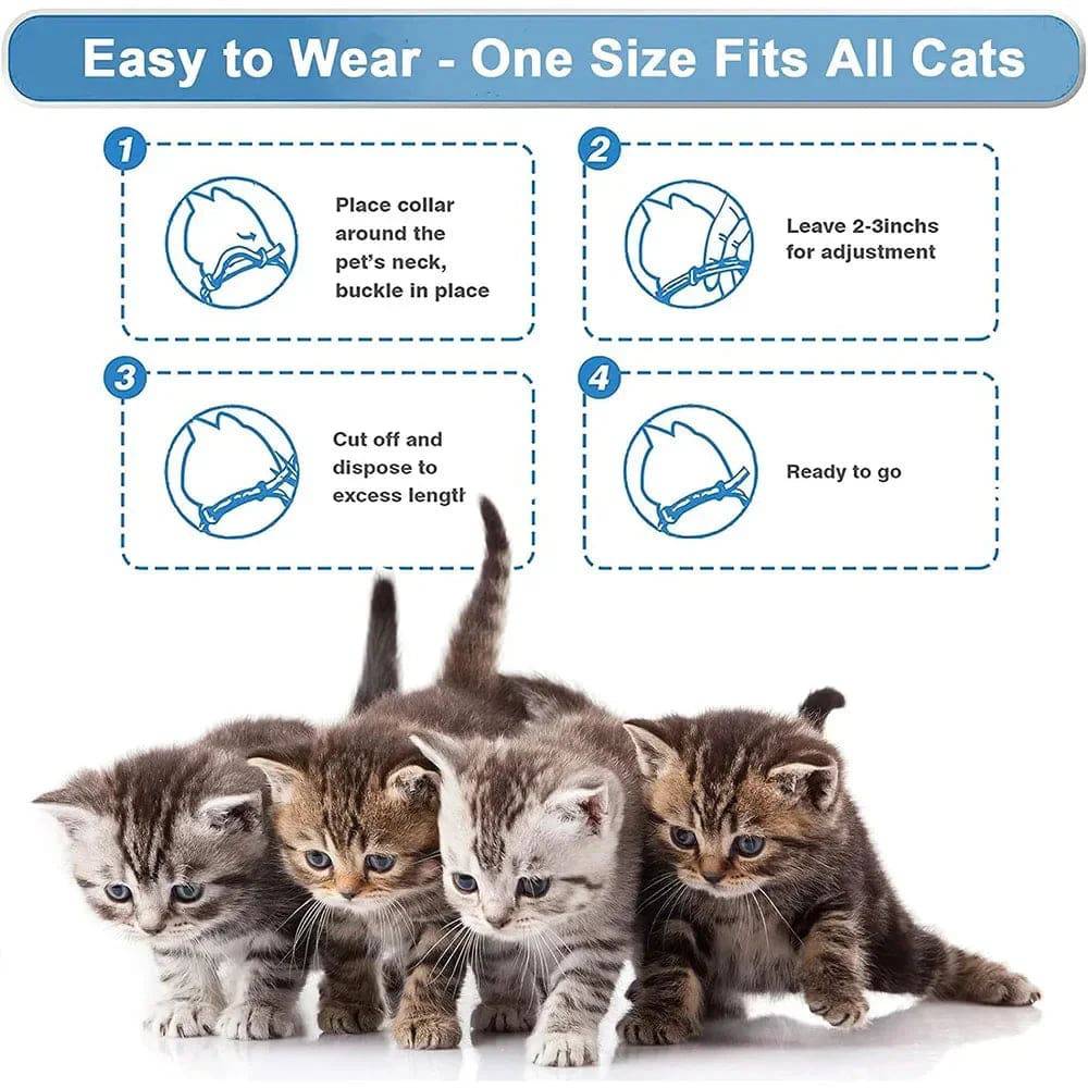 Pink TrendyPet's Zone safe cat calming collar with adjustable design, natural pheromones, and 60-day anxiety relief in a boxed package.