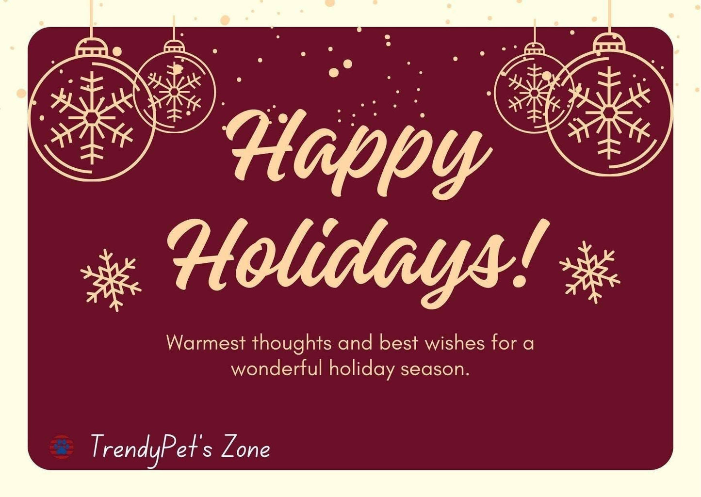 TrendyPet's Zone gift card featuring colorful branding and a sleek design, perfect for pet lovers and gift-giving occasions