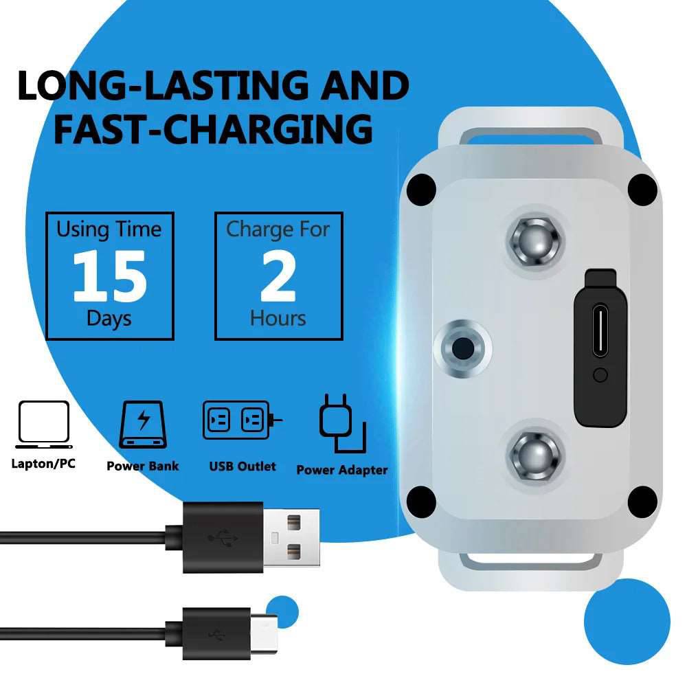 White Smart Anti Barking Collar for Small Medium Large Breed Dogs Rechargeable Puppy Bark Collar with 4 Training Modes & 8 Adjustable Sensitivity - TrendyPet's Zone