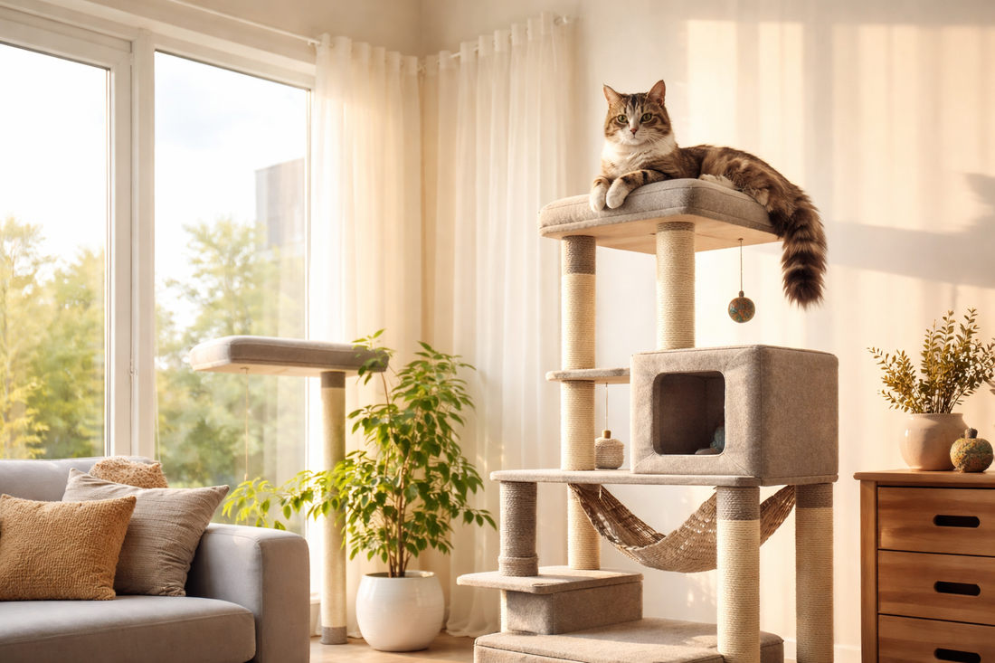 WINDOW PERCHES & CAT TOWERS: Do Cats Need Vertical Space?