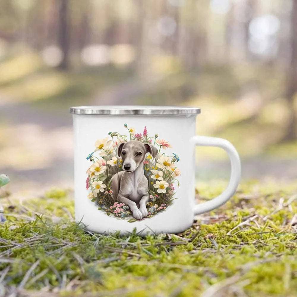 Cute 3D Printed Dog Enamel Coffee Tea Mug with Handle #05 - TrendyPet's Zone