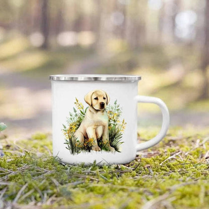 Cute 3D Printed Dog Enamel Coffee Tea Mug with Handle #13 - TrendyPet's Zone