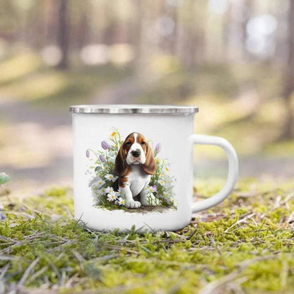 Cute 3D Printed Dog Enamel Coffee Tea Mug with Handle #15 - TrendyPet's Zone