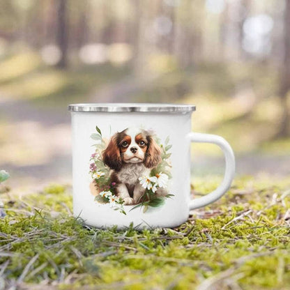 Cute 3D Printed Dog Enamel Coffee Tea Mug with Handle #18 - TrendyPet's Zone