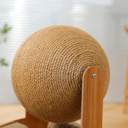 TrendyPet's Zone 2-in-1 cat scratching ball and sisal scratch board for feline play and scratching.