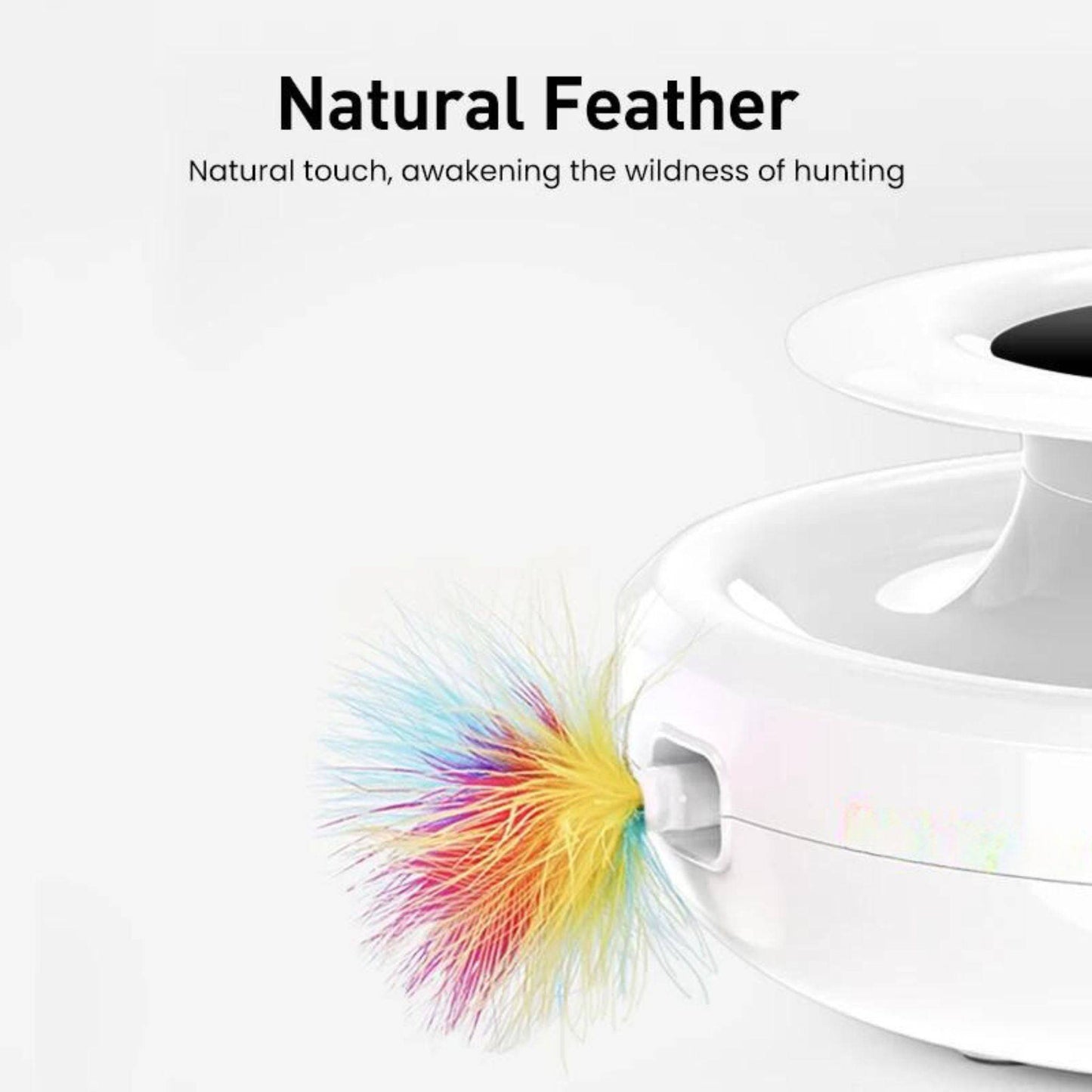 2 in 1 Smart Cat Toys Automatic Feather Fun Ball Kitten Toy Set 5 Modes Electronic Interactive Pet Toy - TrendyPet's Zone