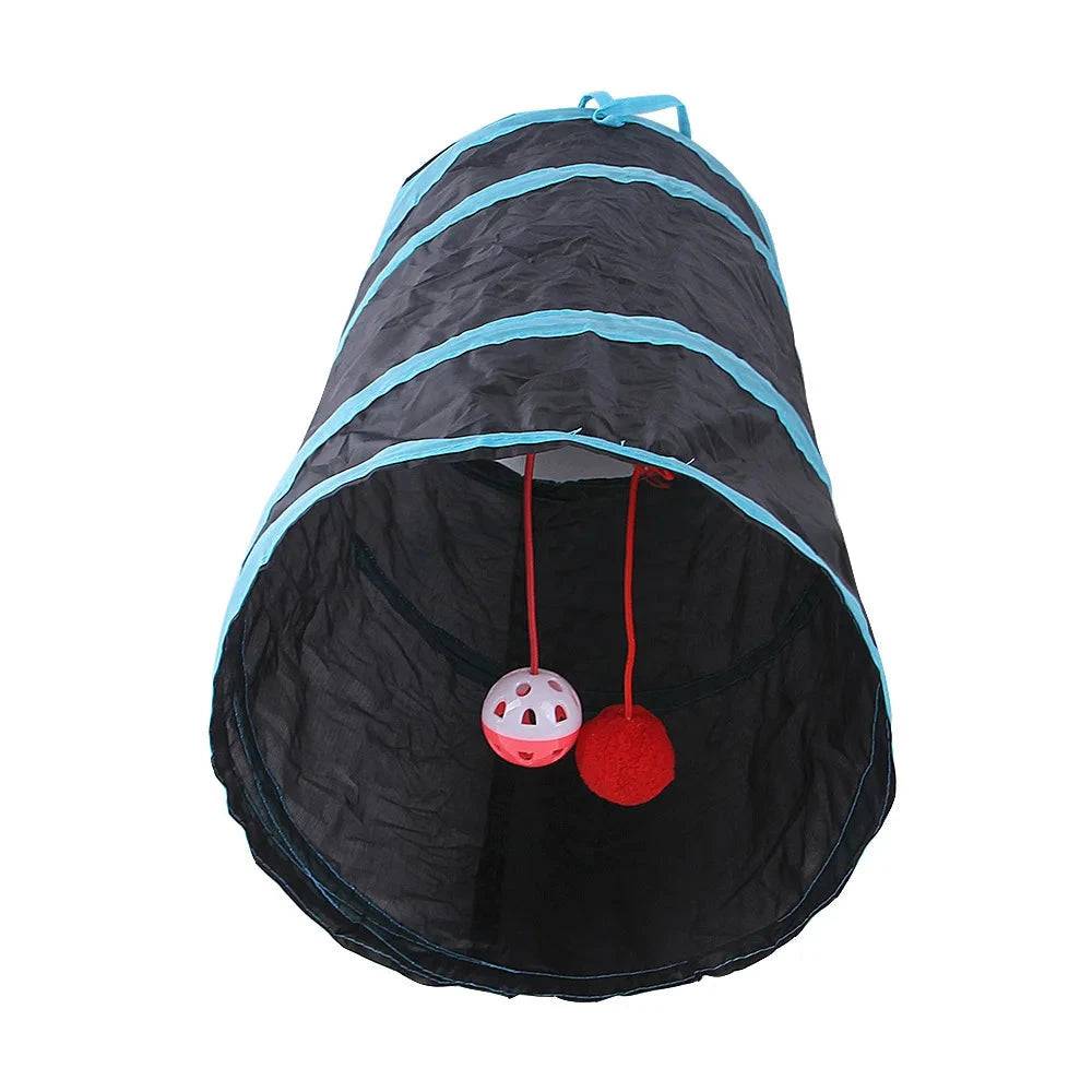 2-Way Type Tunnel Collapsible Cat Kitten Play Interactive Toy Maze - TrendyPet's Zone