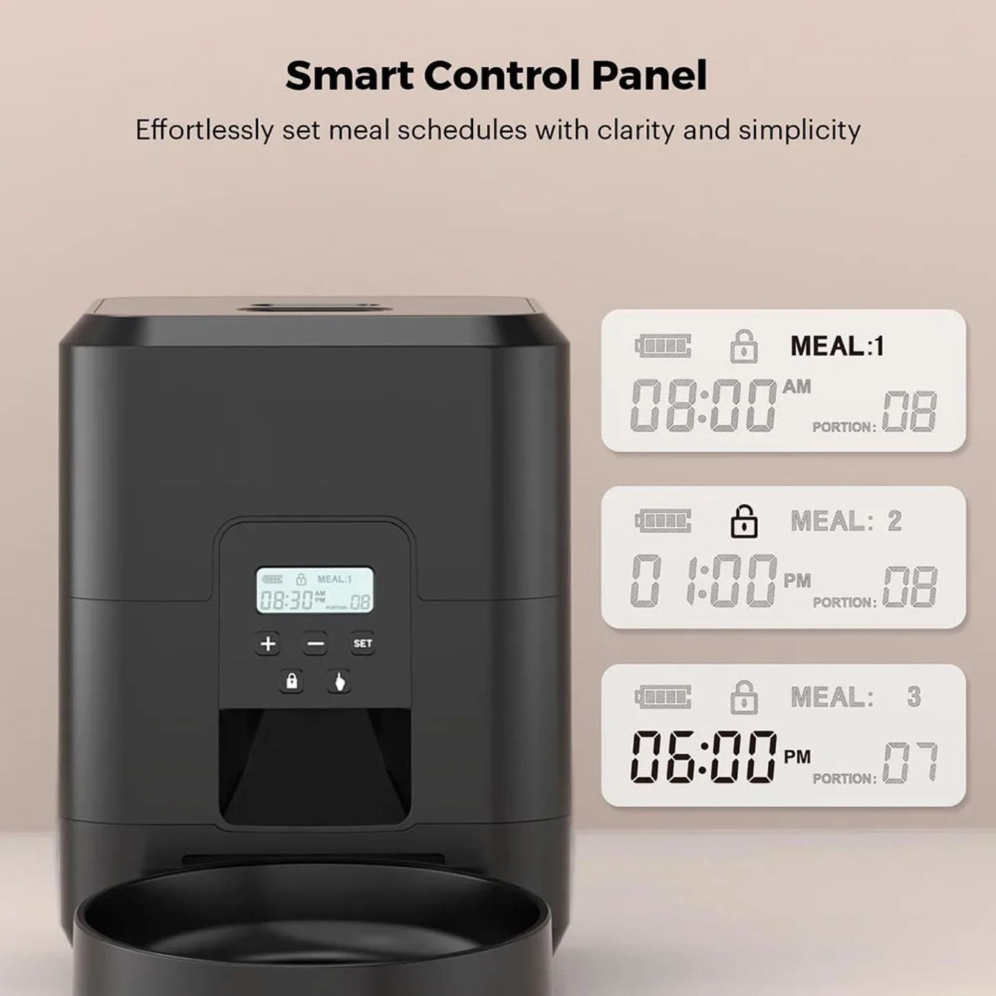 White 2L automatic pet food dispenser by TrendyPet's Zone with timer and button for dry dog and cat food.