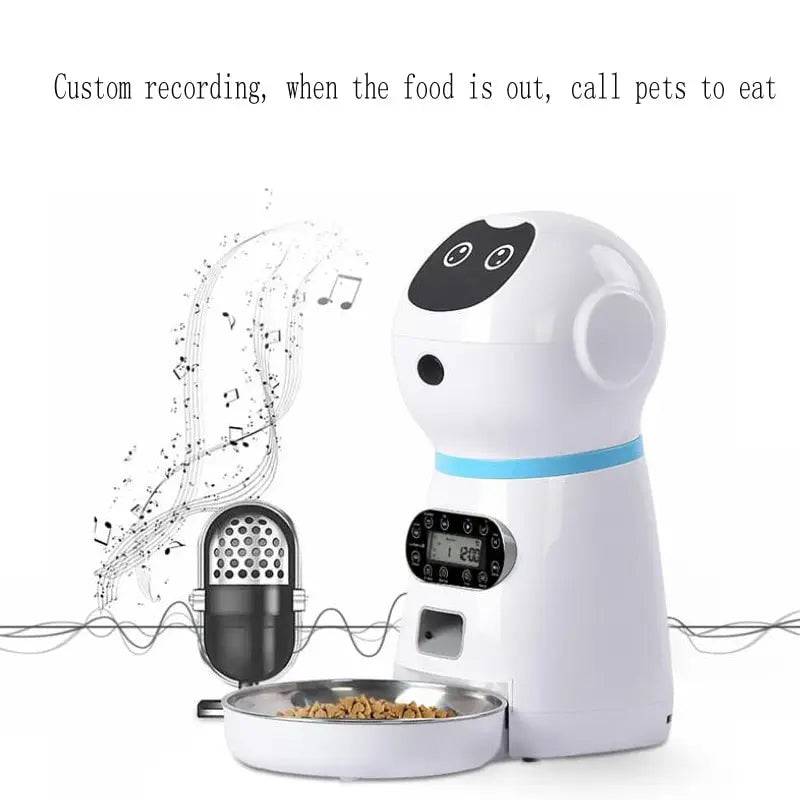 3.5L Robot Feeder Smart Automatic Pet Dog Cat Feeder With Voice Record Stainless Steel Lcd TRENDYPET'S ZONE