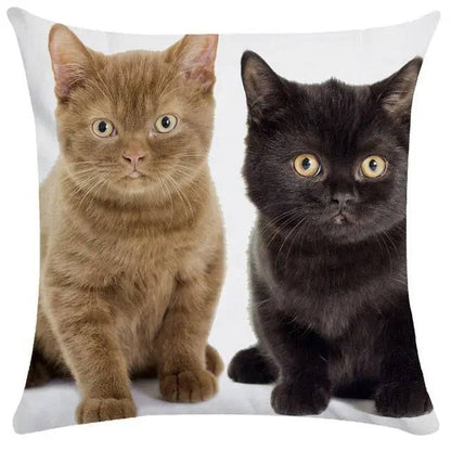 TrendyPet's Zone cushion cover with cute cat pictures, perfect for sofa or living room home decor, made of soft textiles.