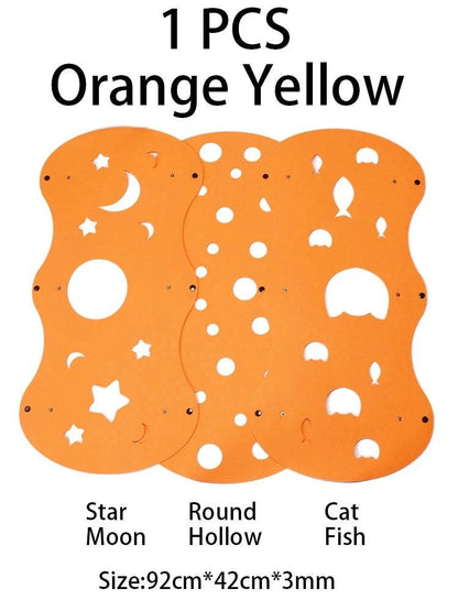 TrendyPet's Zone collapsible felt kitten tunnel toy, 3mm thick, deformable and interactive for cats to play and hide.