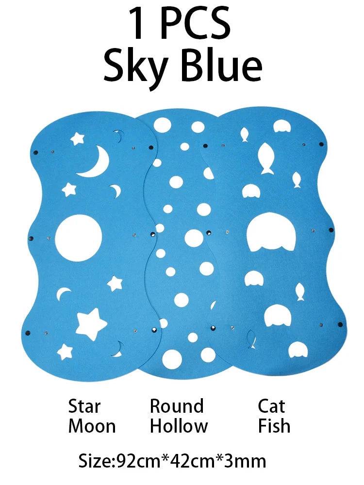 Colorful 5mm thick felt kitten tunnel and house toy, collapsible and interactive pet tunnel from TrendyPet's Zone for cats.