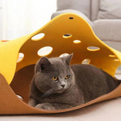 5mm Thick Splicing Cat Toy Felt Nest Deformable Kitten Tunnel Collapsible Tube House Tunnel Interactive Pet - TrendyPet's Zone