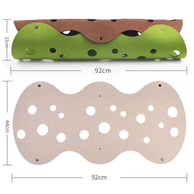 5mm Thick Splicing Cat Toy Felt Nest Deformable Kitten Tunnel Collapsible Tube House Tunnel Interactive Pet - TrendyPet's Zone