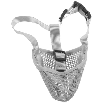 Adjustable Breathable Grey Dog Mesh Muzzle Anti-Barking Accessory TrendyPet's Zone