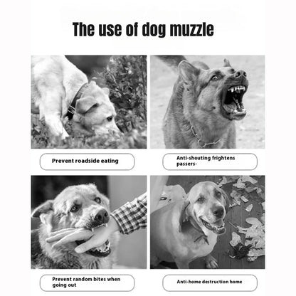 Black Adjustable Mesh Muzzle for Small to Large Dogs - TrendyPet's Zone