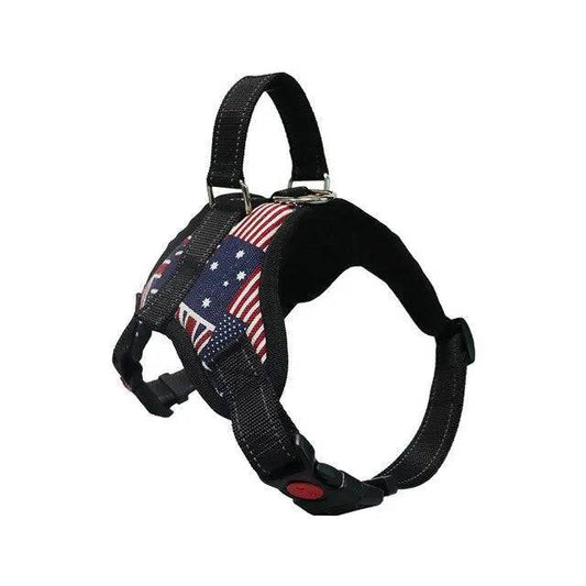 American Flag Colors Pet Dogs Adjustable Harness Small and Large Dog Harness Vest - TrendyPet's Zone