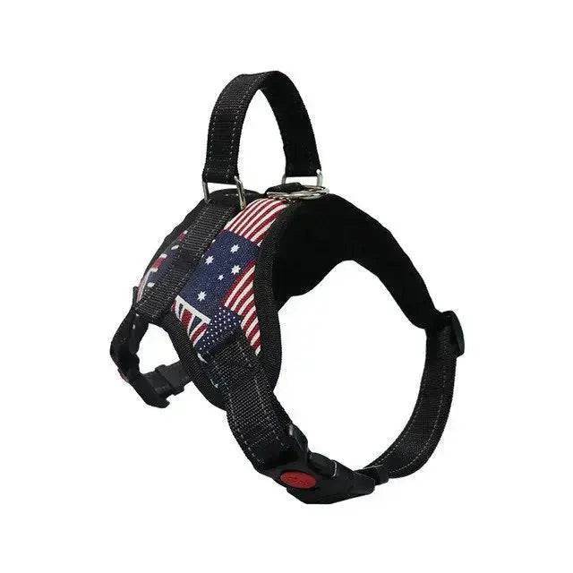American Flag Colors Pet Dogs Adjustable Harness Small and Large Dog Harness Vest - TrendyPet's Zone