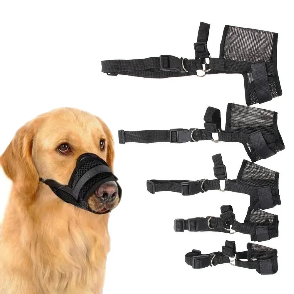 Anti-Bark Dog Muzzle Comfortable Mesh Design for All Breeds - TrendyPet's Zone