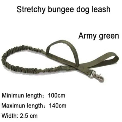 Army Green Durable Nylon Tactical Dog Harness Collar Leash Set - TrendyPet's Zone