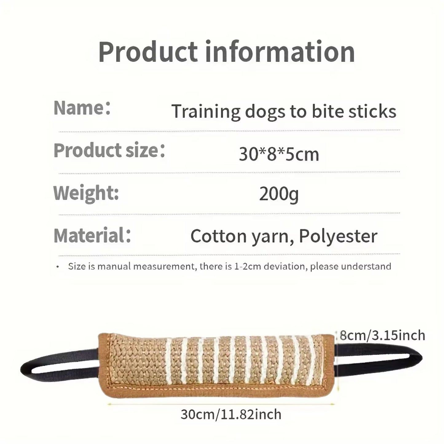 Beige Dog Bite Tug Toy Dental Health Teething Relief TrendyPet's Zone