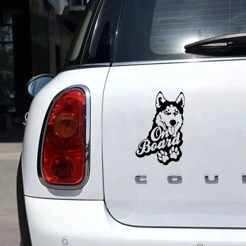 Black Husky on board funny car sticker vinyl decal car auto stickers for bumper rear window TRENDYPET'S ZONE
